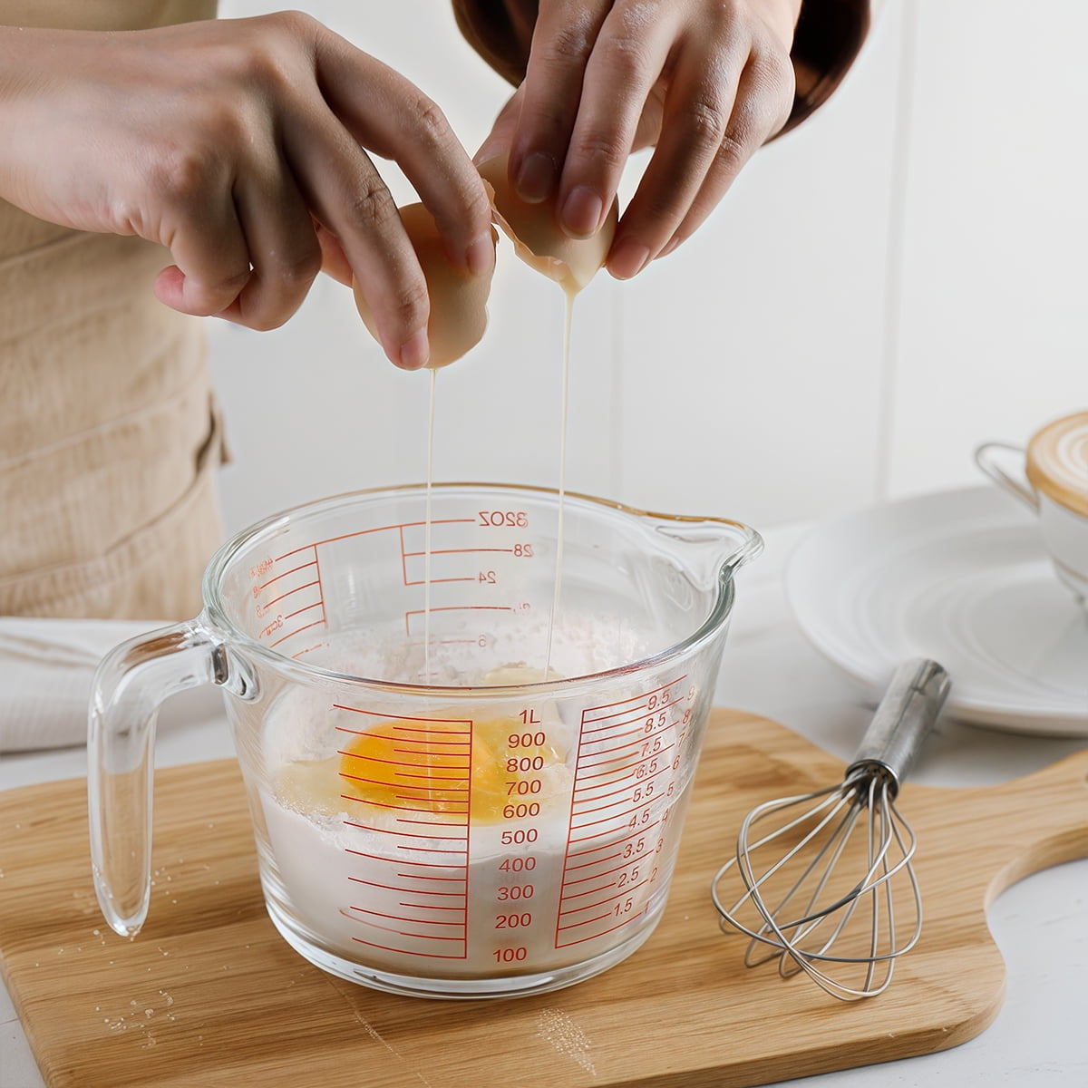 (3-Pack) Glass Measuring Cups Set, Measuring Cups For Prepping, Baking and Cooking, Preheated Oven, Dishwasher, Freezer, and Microwave Safe