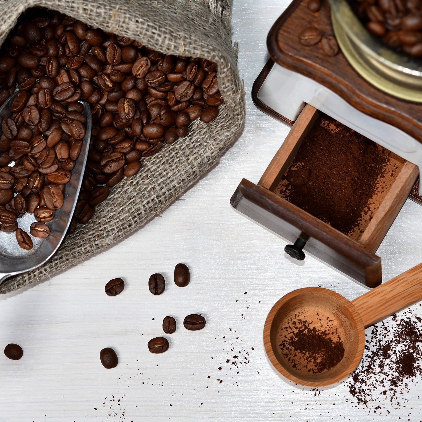 4pcs Coffee Spoons, 15ml Wooden Table Spoons Tea Measure Scoops for Measuring Coffee Beans Brown