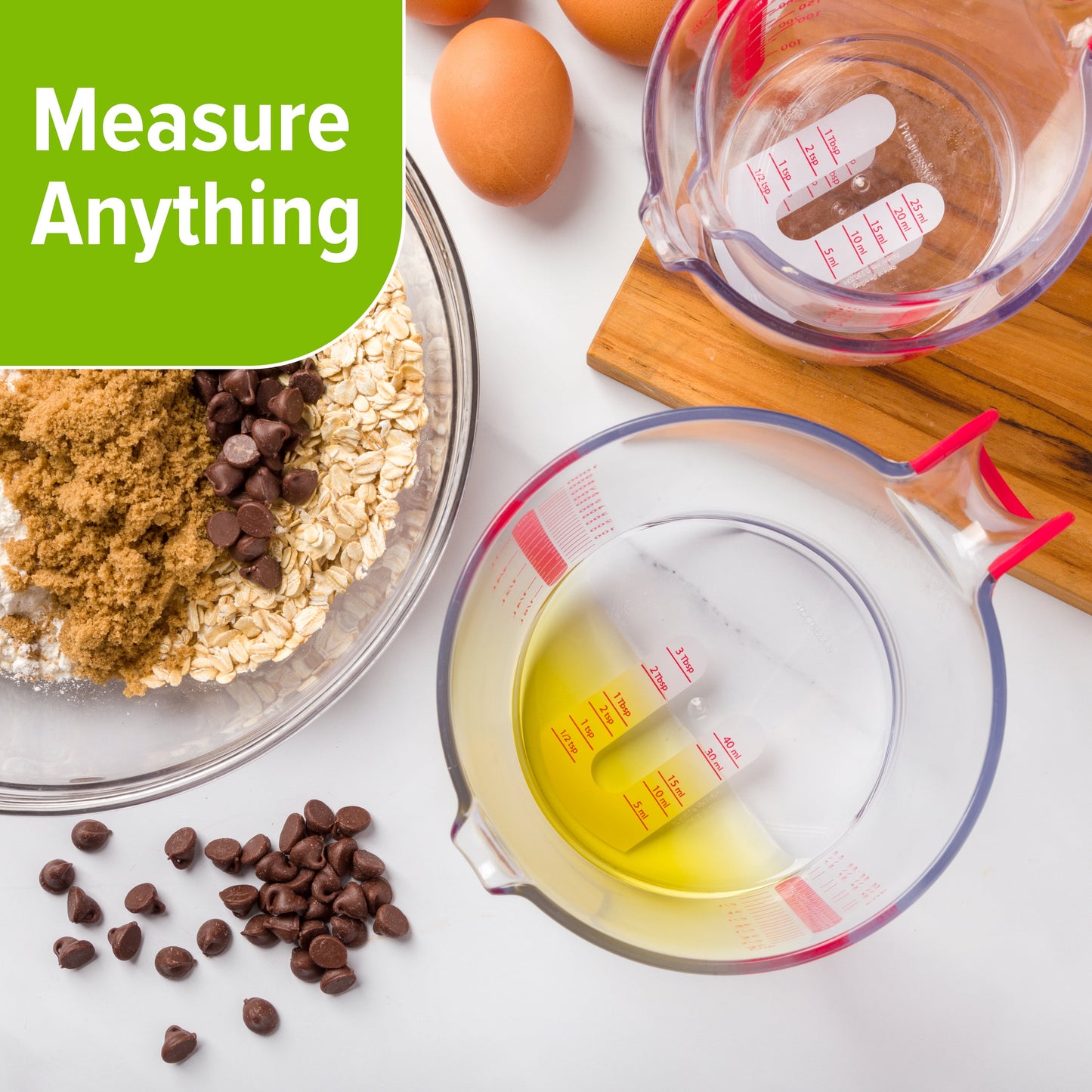 PrepSolutions 3 Piece Liquid Measuring Cup Set