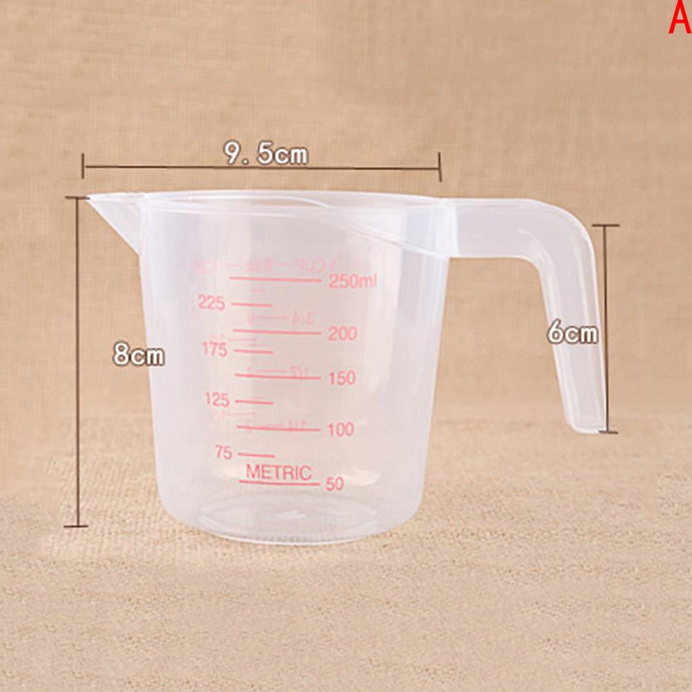 Creative Clear Plastic Liquid Measuring Scale Cup Jug pour F Beaker C6K4 Y6I1