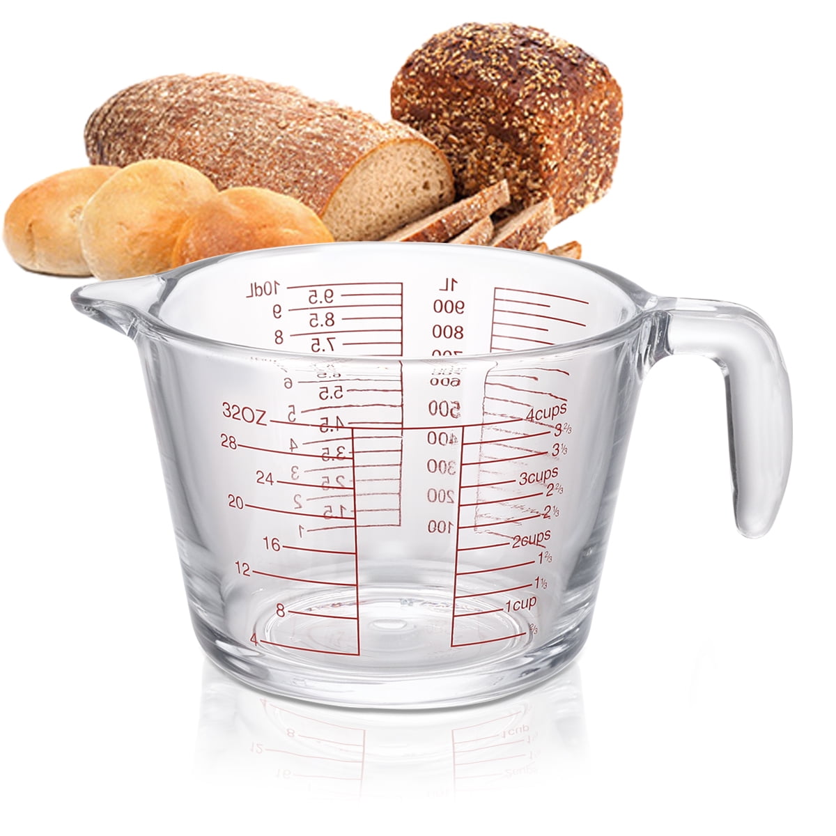 (3-Pack) Glass Measuring Cups Set, Measuring Cups For Prepping, Baking and Cooking, Preheated Oven, Dishwasher, Freezer, and Microwave Safe