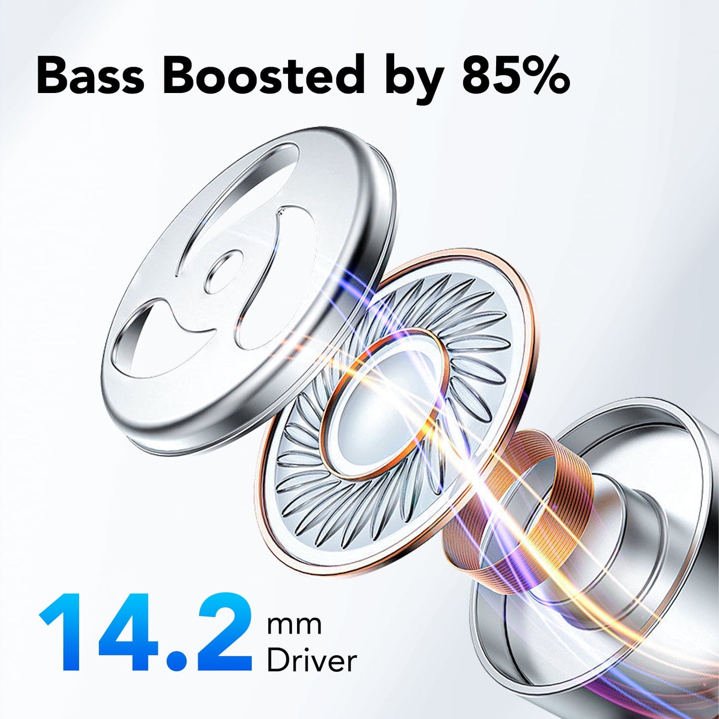 Wireless Ear Buds 50H Playback LED Power Display Earphones with Wireless Charging Case Headphones IPX7 Waterproof in-Ear Earbuds with Mic Compatible for iPhone Android Black