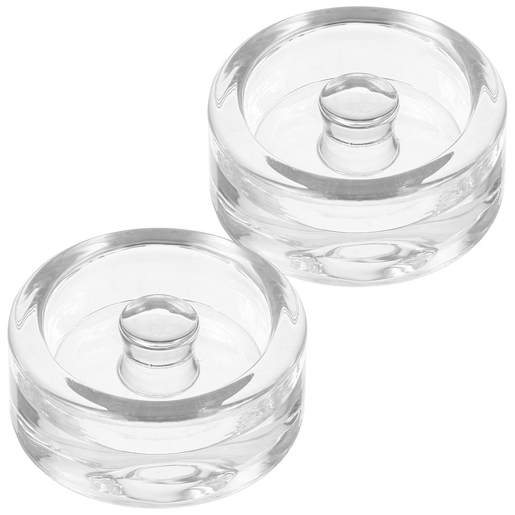2Pcs Glass Fermentation Weights with Handle Pickle Bottle Glass Weight for Wide Mouth Jar