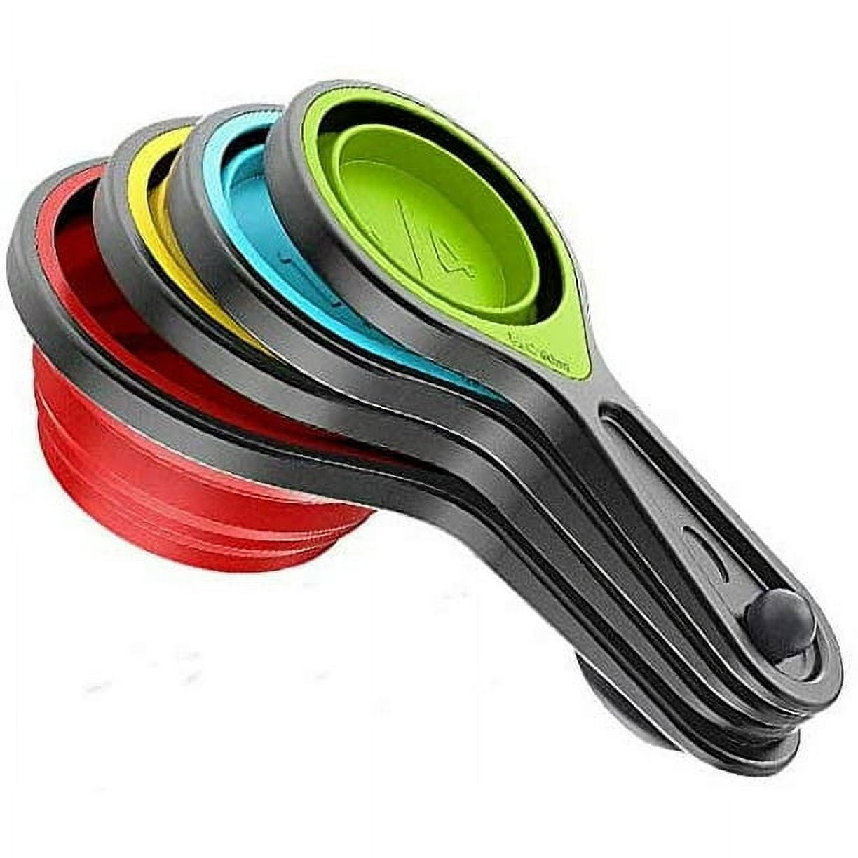 Kaslove Collapsible Silicone Measuring Cups with 60ml/80ml/125ml/250ml - 4 PCS