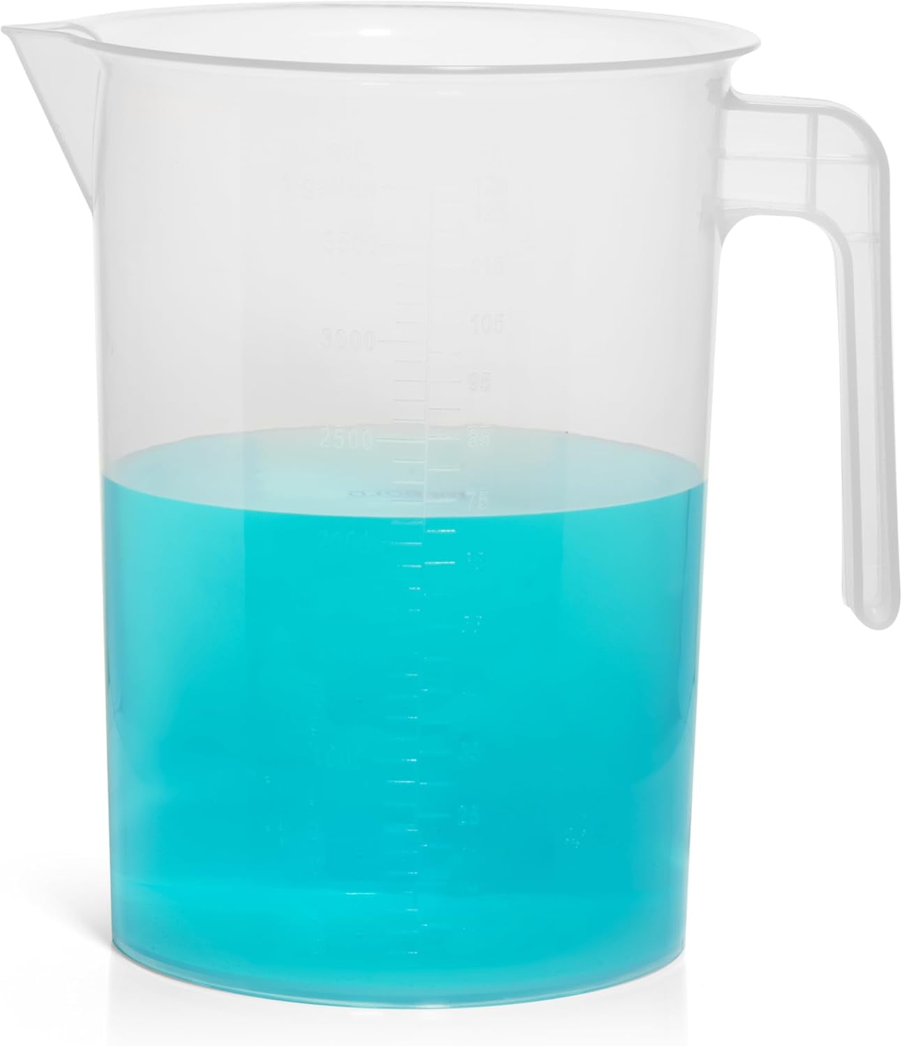 1 Gallon Measuring Pitcher | 3.785 Liter Shatterproof Plastic Large Graduated Mixing Pitchers, 1 Gallon (128 Fl Oz)