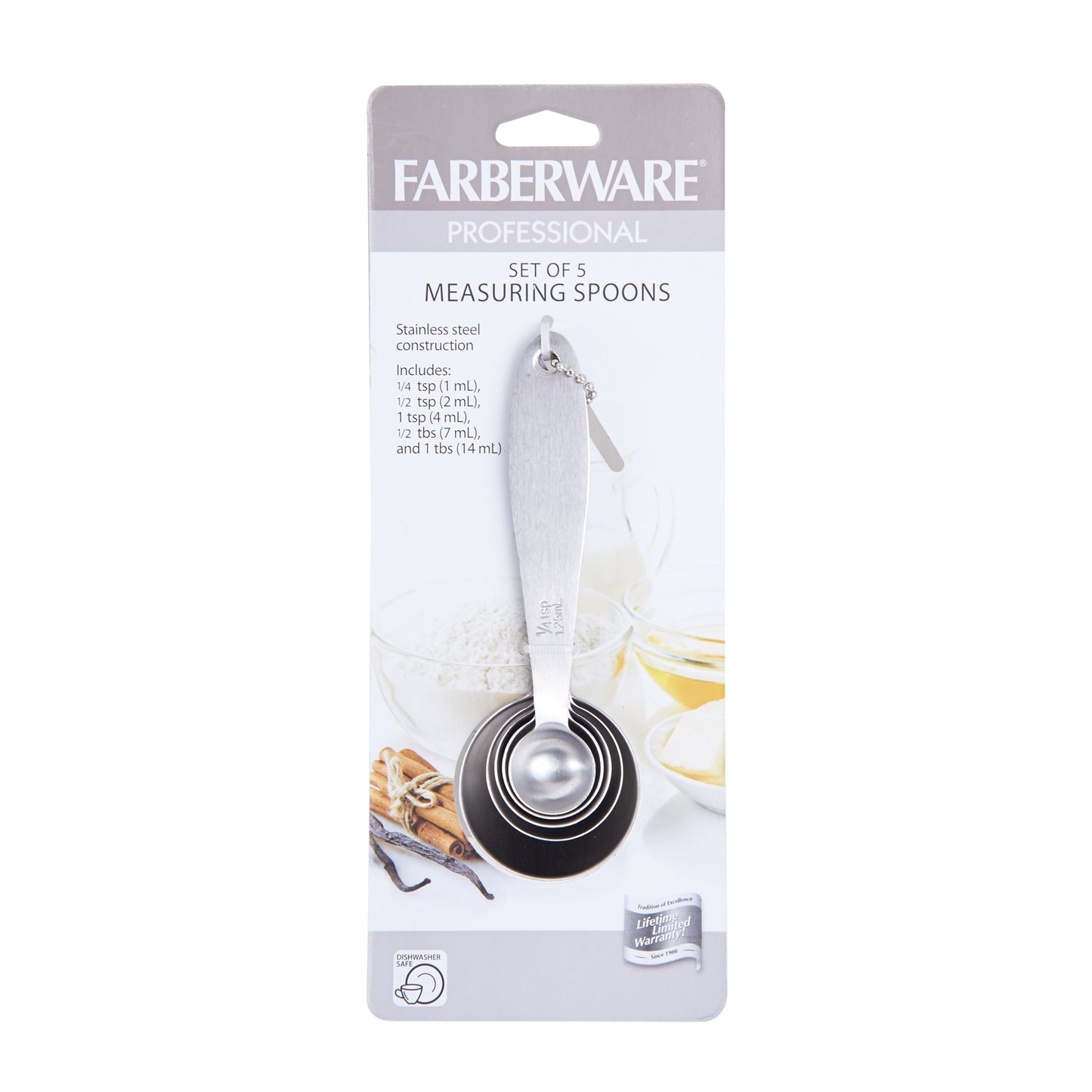 Farberware Professional Set of 5 Stainless Steal Measuring Spoons
