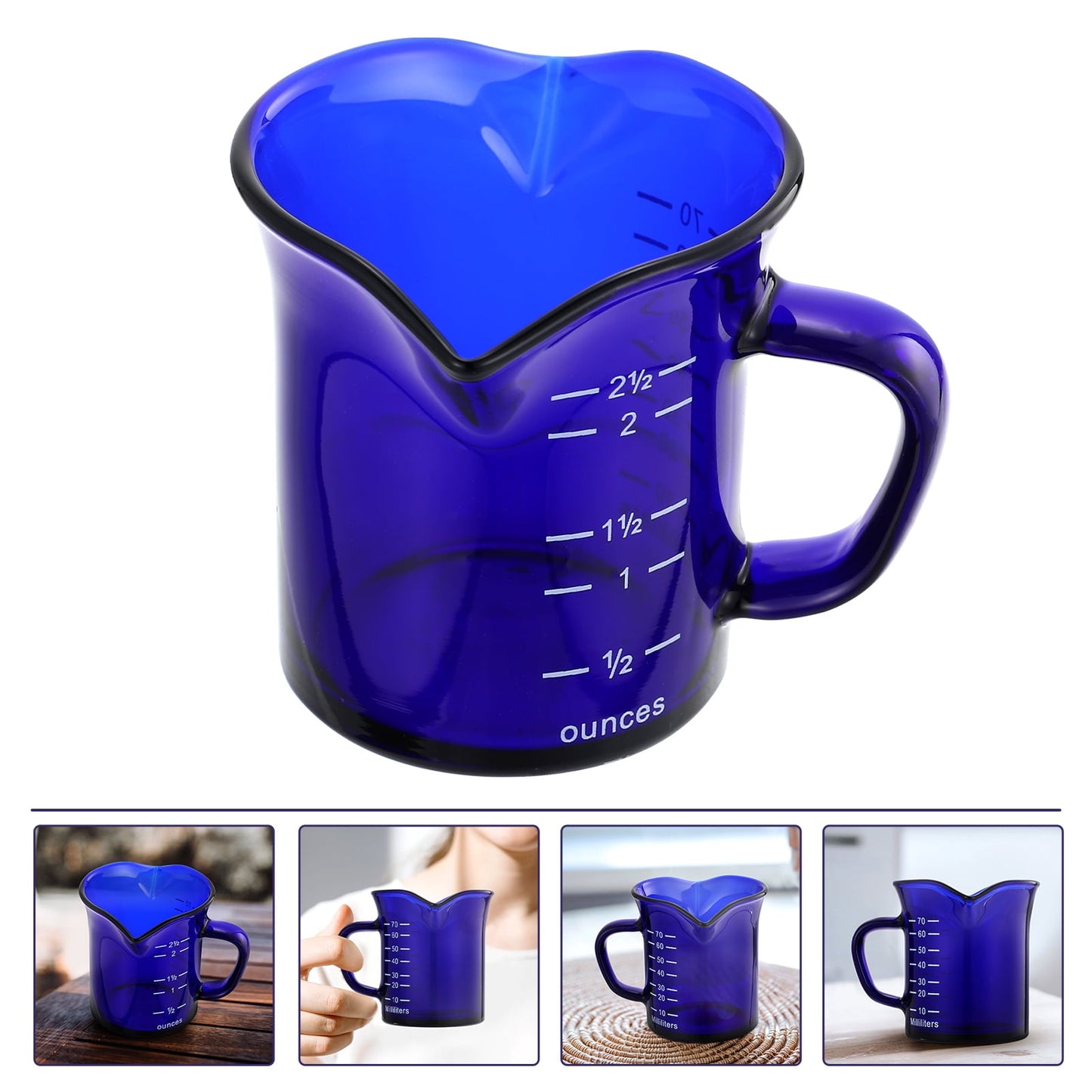 Glass Measuring Cup Glass Coffee Mug Measuring Milk Glass Home Drinking Glass Coffee Cup