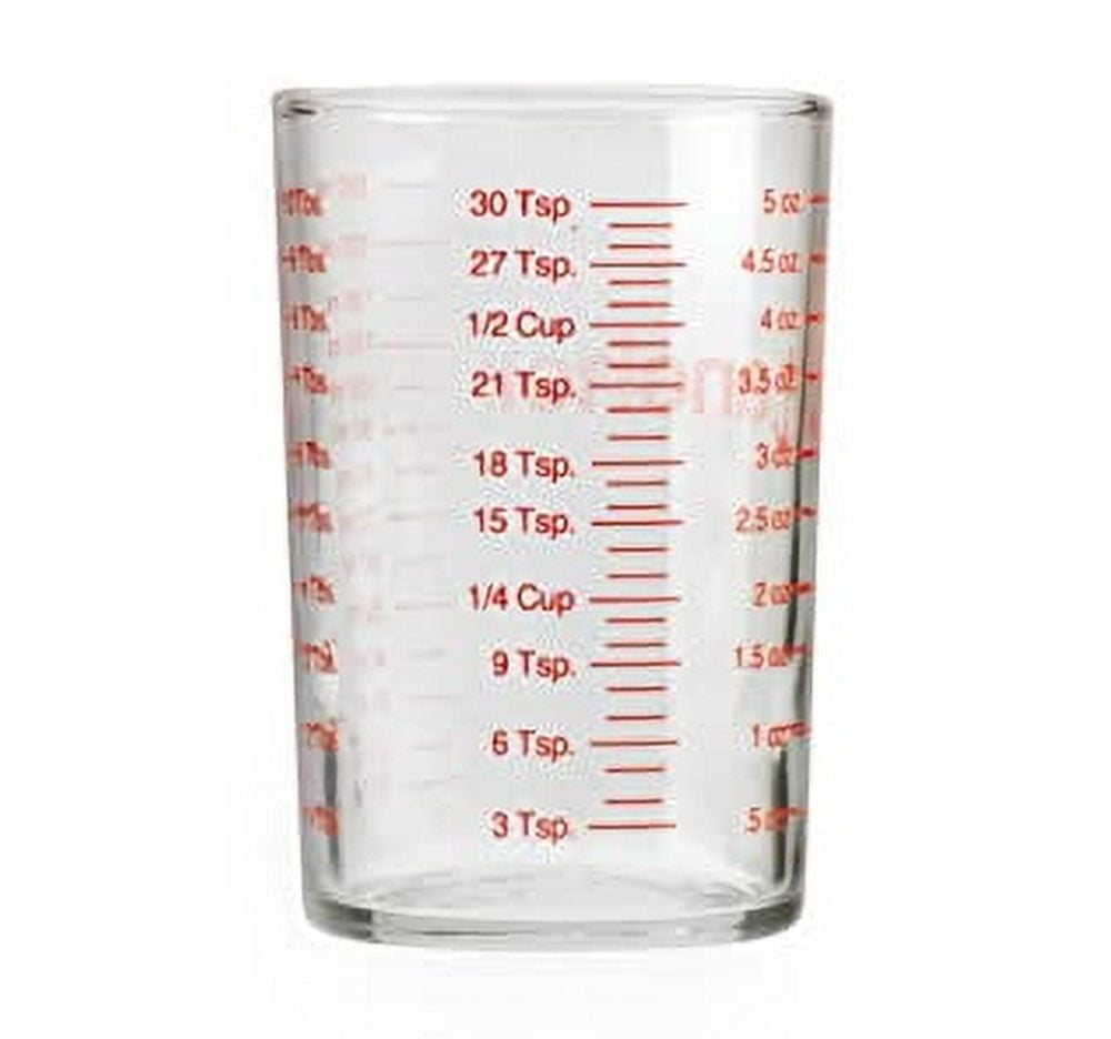 Anchor Hocking Glass Measuring Cups, 4 Piece Set (5 Ounce, 1 Cup, 2 Cup, 4 Cup liquid measuring cups) Set of 4 Clear