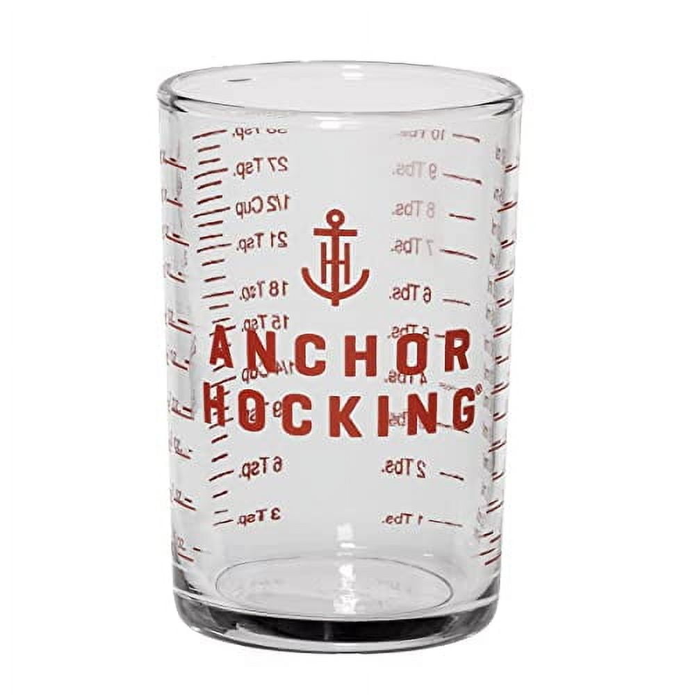 Anchor Hocking Glass Measuring Cups, 4 Piece Set (5 Ounce, 1 Cup, 2 Cup, 4 Cup liquid measuring cups) Set of 4 Clear