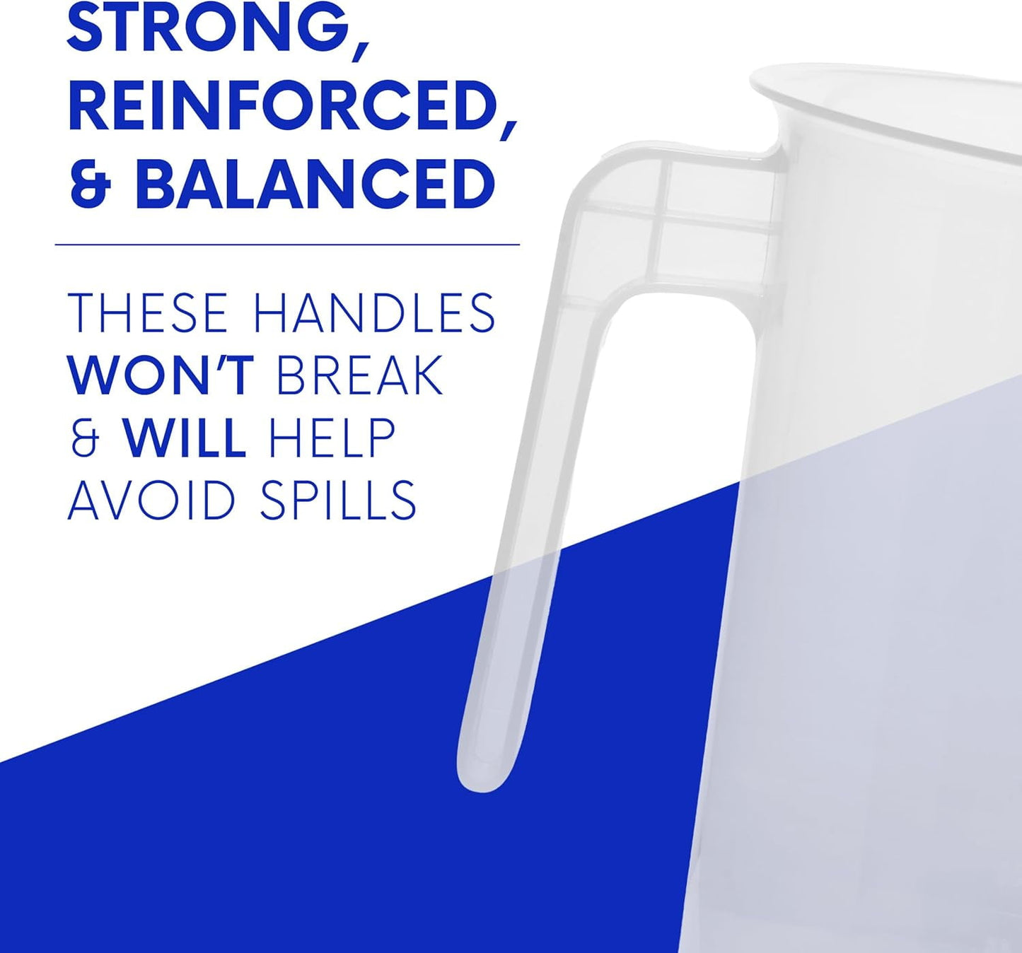 1 Gallon Measuring Pitcher | 3.785 Liter Shatterproof Plastic Large Graduated Mixing Pitchers, 1 Gallon (128 Fl Oz)