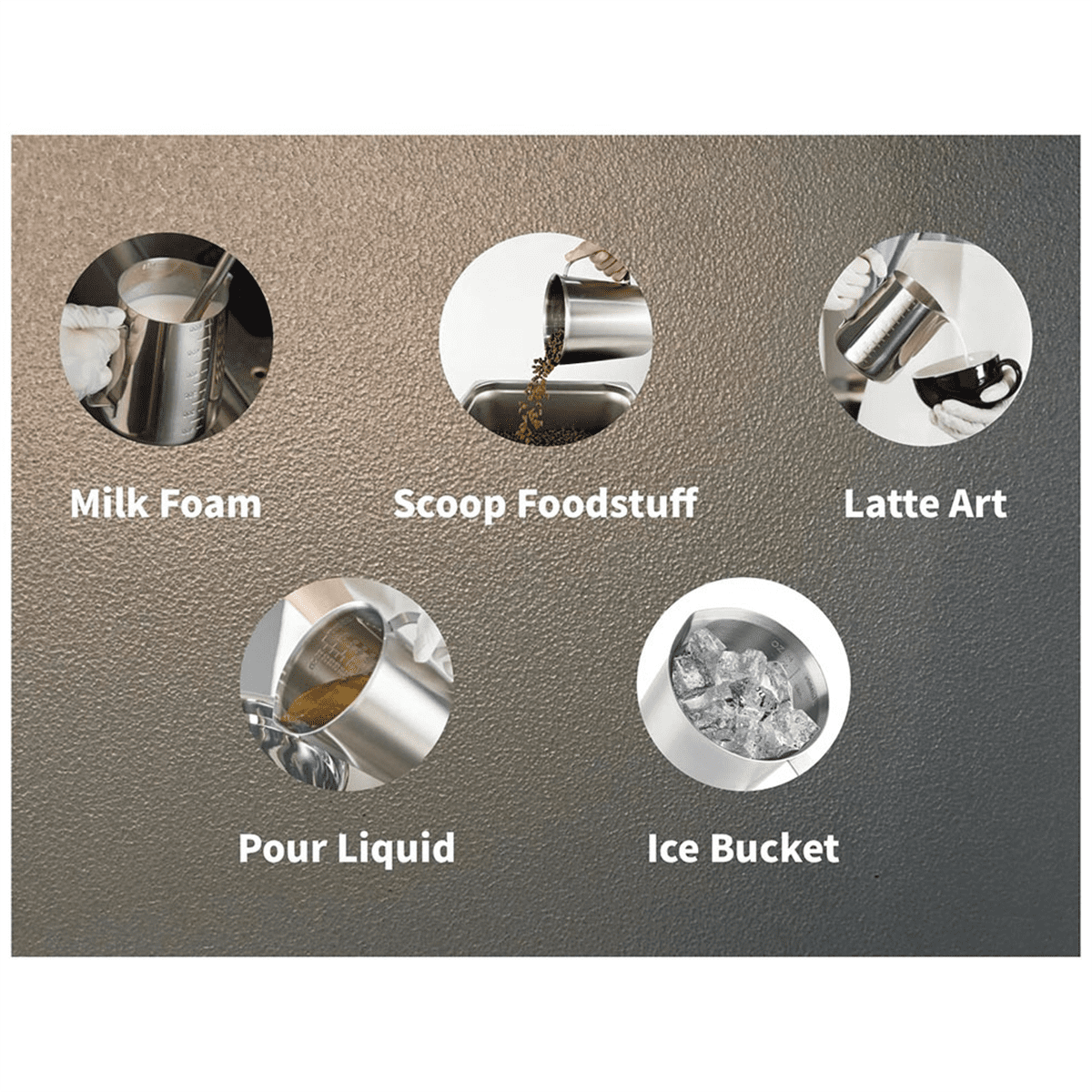 304 Stainless Steel Measuring Cup with Handle and Pour Lip, Metal Pitcher Oz ML Marking, 48OZ/1500 ML- 6 Cup)