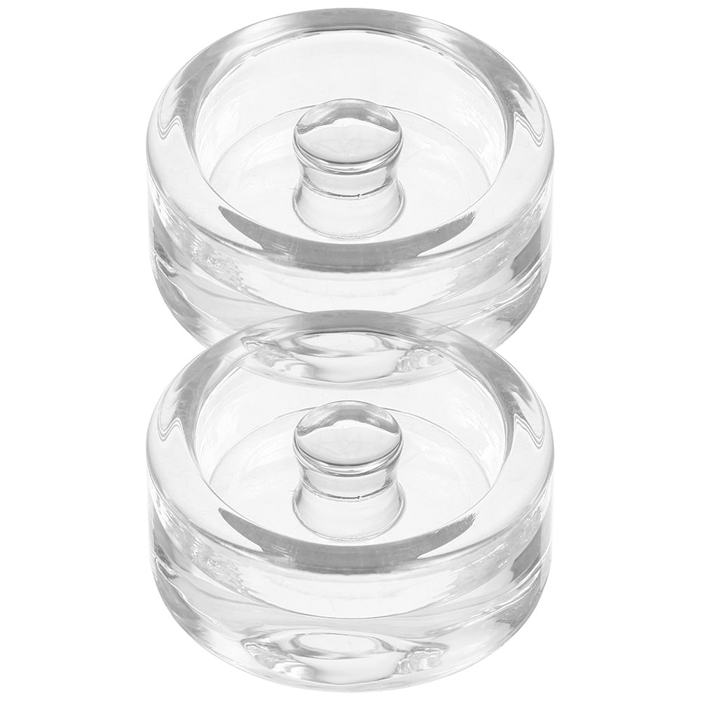 2Pcs Glass Fermentation Weights with Handle Pickle Bottle Glass Weight for Wide Mouth Jar