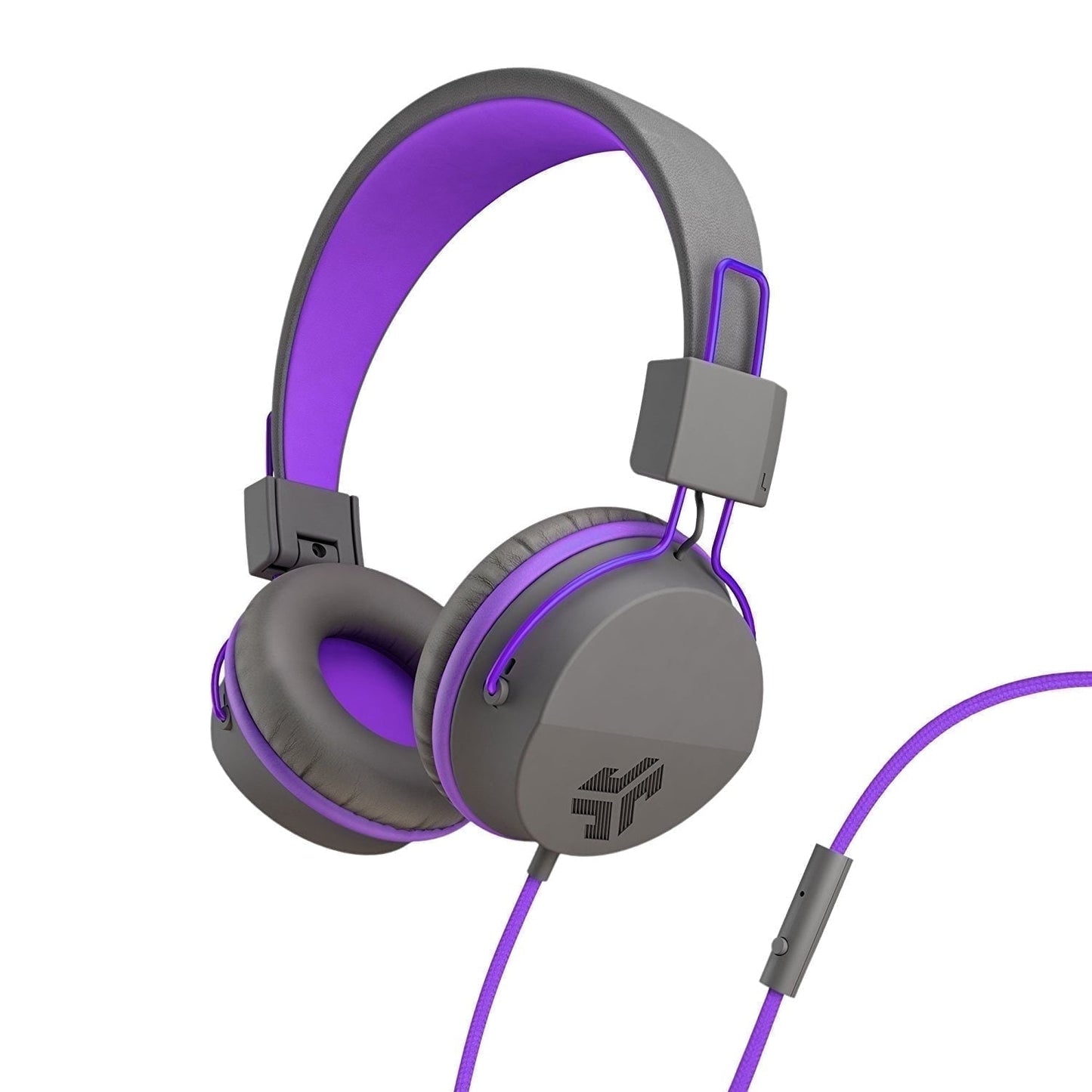 JLab JBuddies Studio On-Ear Kids Wired Headphones, Blue/Green, Studio Volume Safe, Volume Limiter, Folding, Adjustable, Noise Isolation, with Mic