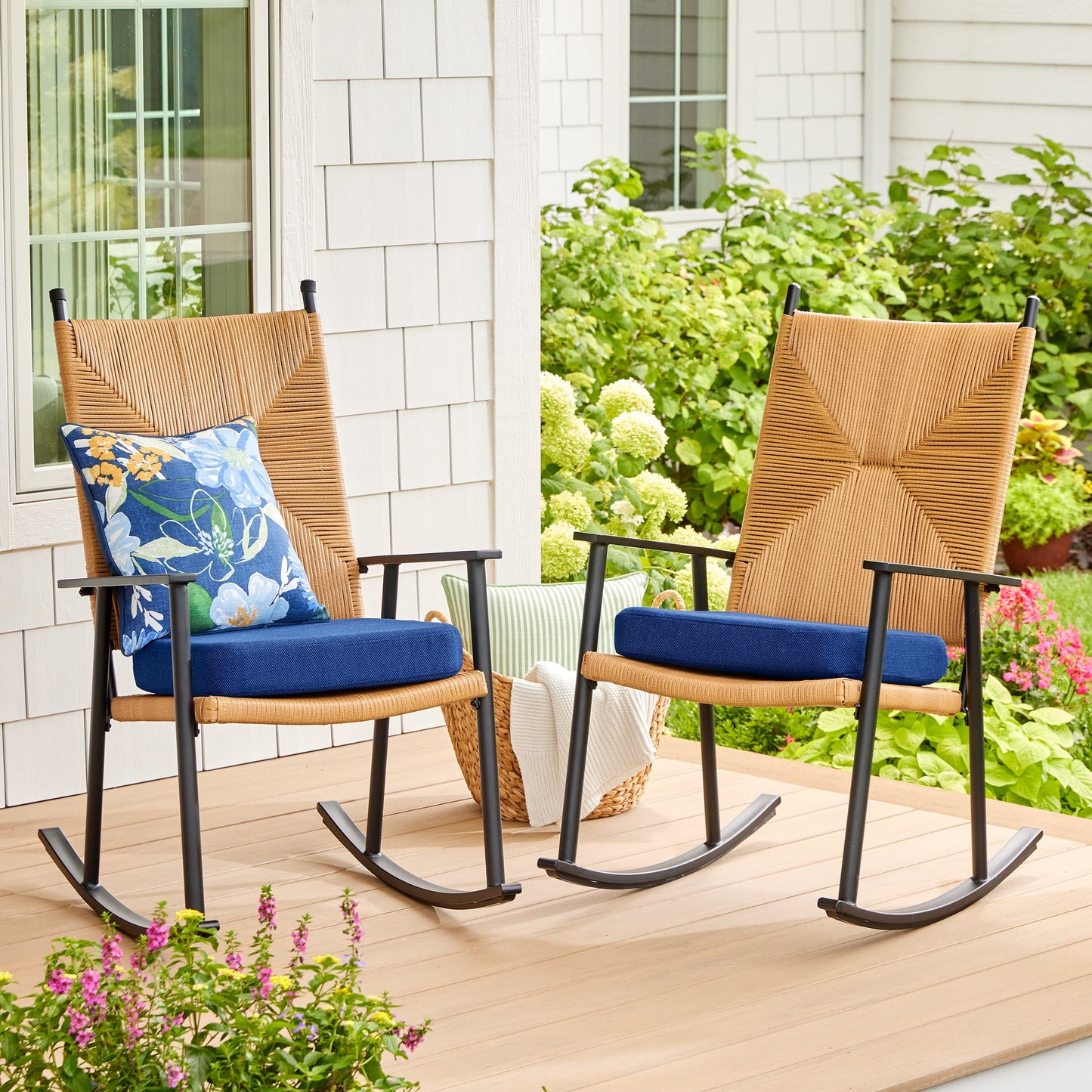 Better Homes & Gardens 19" x 18" Premium Navy Outdoor Seat Cushion