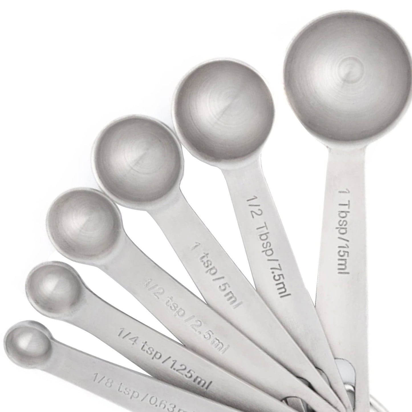 Better Houseware Stainless Steel Measuring Spoon 6 Piece Set, 83105