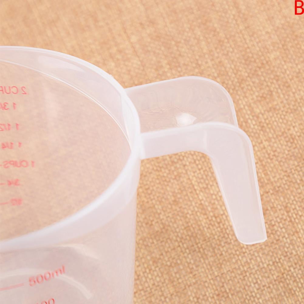 Creative Clear Plastic Liquid Measuring Scale Cup Jug pour F Beaker C6K4 Y6I1