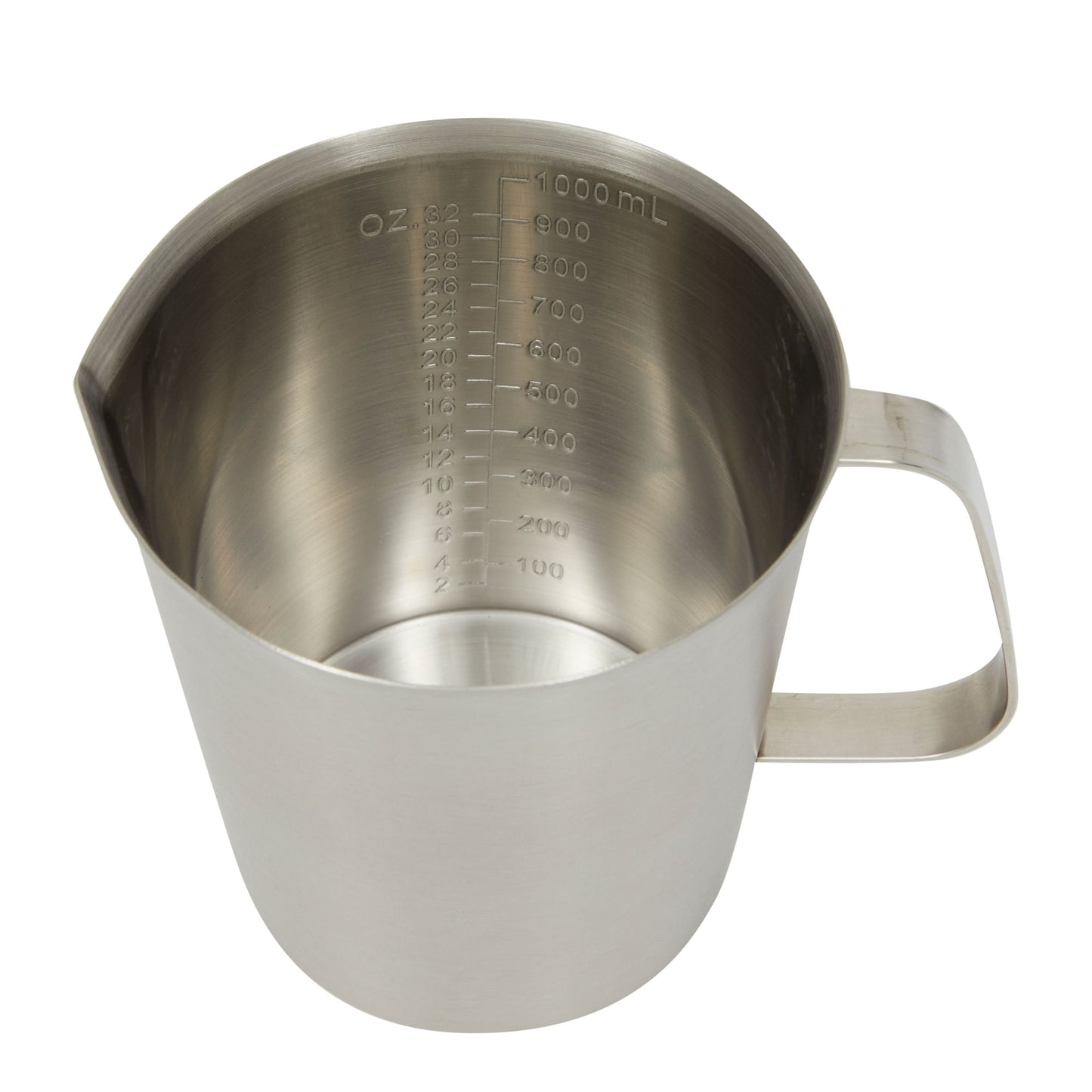 32 oz Stainless Steel Measuring Cup with Handle, 4 Cup Metal Pitcher with Ounces and Milliliters Marking (1000 ml)