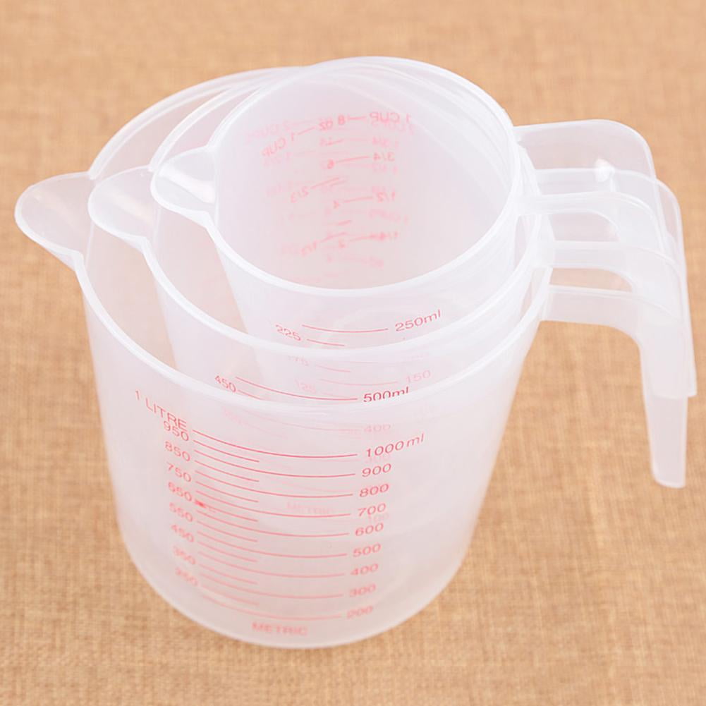 Creative Clear Plastic Liquid Measuring Scale Cup Jug pour F Beaker C6K4 Y6I1