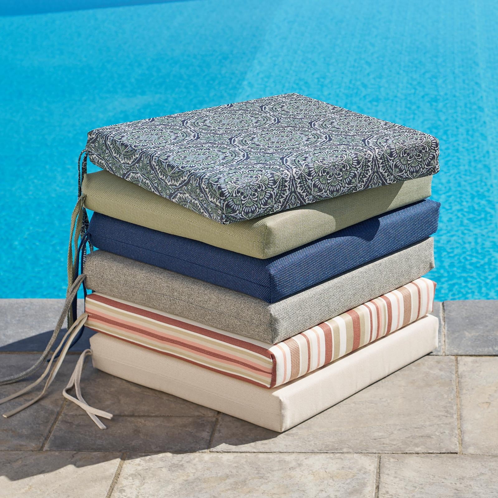 Better Homes & Gardens 19" x 18" Premium Navy Outdoor Seat Cushion