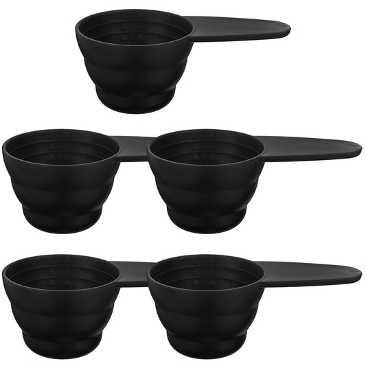 1/4 Cup Scoop 5Pcs Measure Spoon Scale Design Measure Spoon Measuring Spoon with Short Handle for Coffee Bar