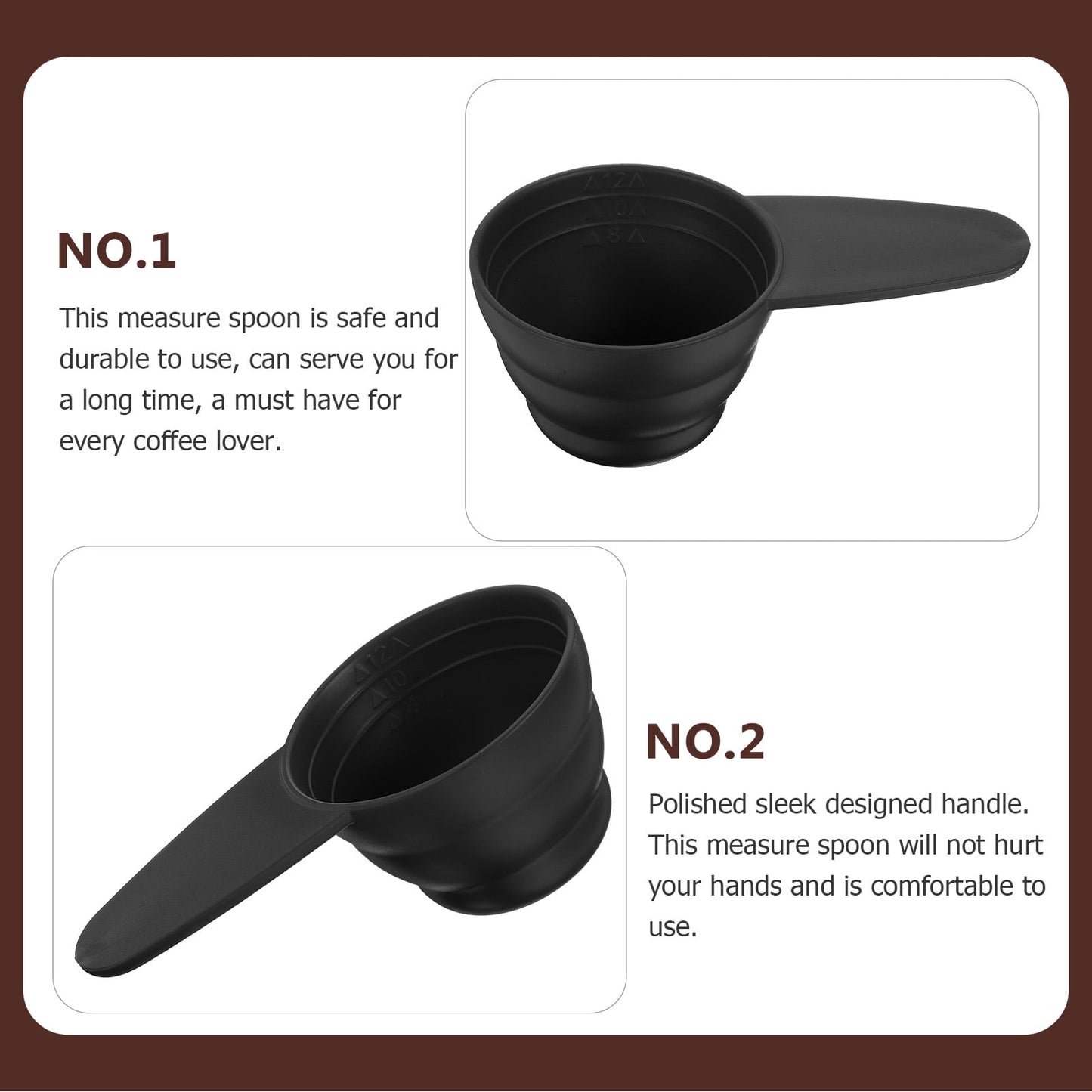1/4 Cup Scoop 5Pcs Measure Spoon Scale Design Measure Spoon Measuring Spoon with Short Handle for Coffee Bar