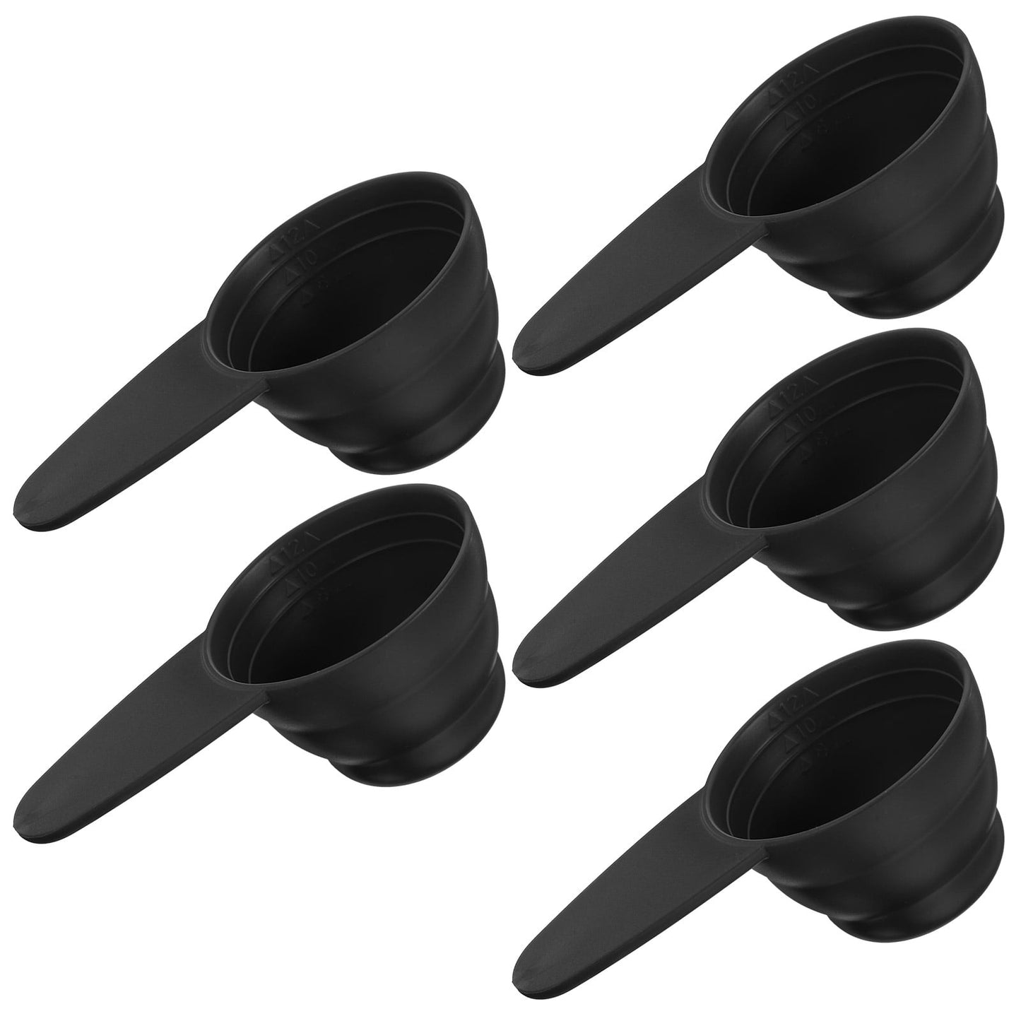 1/4 Cup Scoop 5Pcs Measure Spoon Scale Design Measure Spoon Measuring Spoon with Short Handle for Coffee Bar