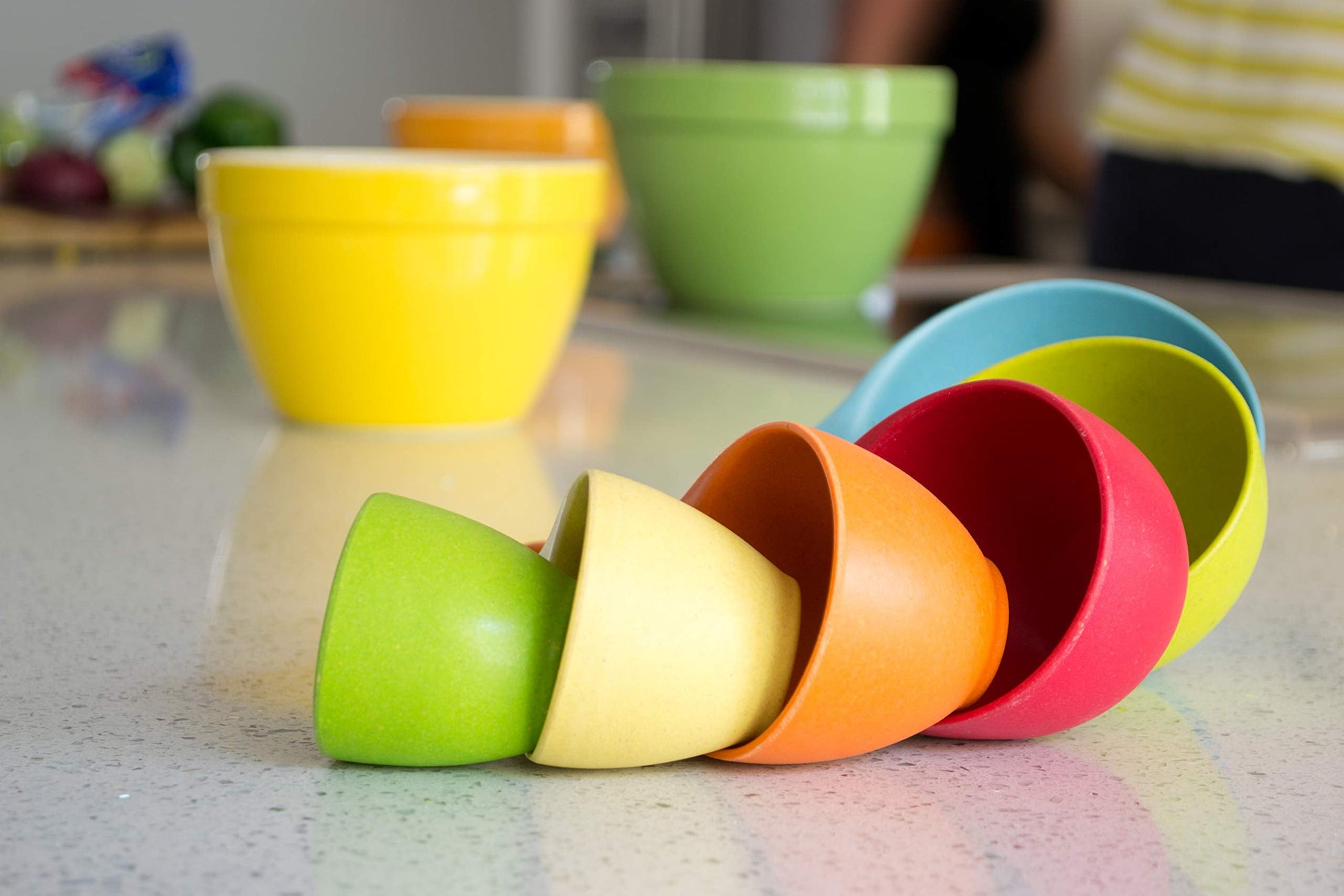 Architec ECUPS6C EcoSmart Purelast, 6 Piece Set, 1/4C, 1/3C, 1/2C, 2/3C, 3/4C, 1C, Measuring Cups, Multicolor