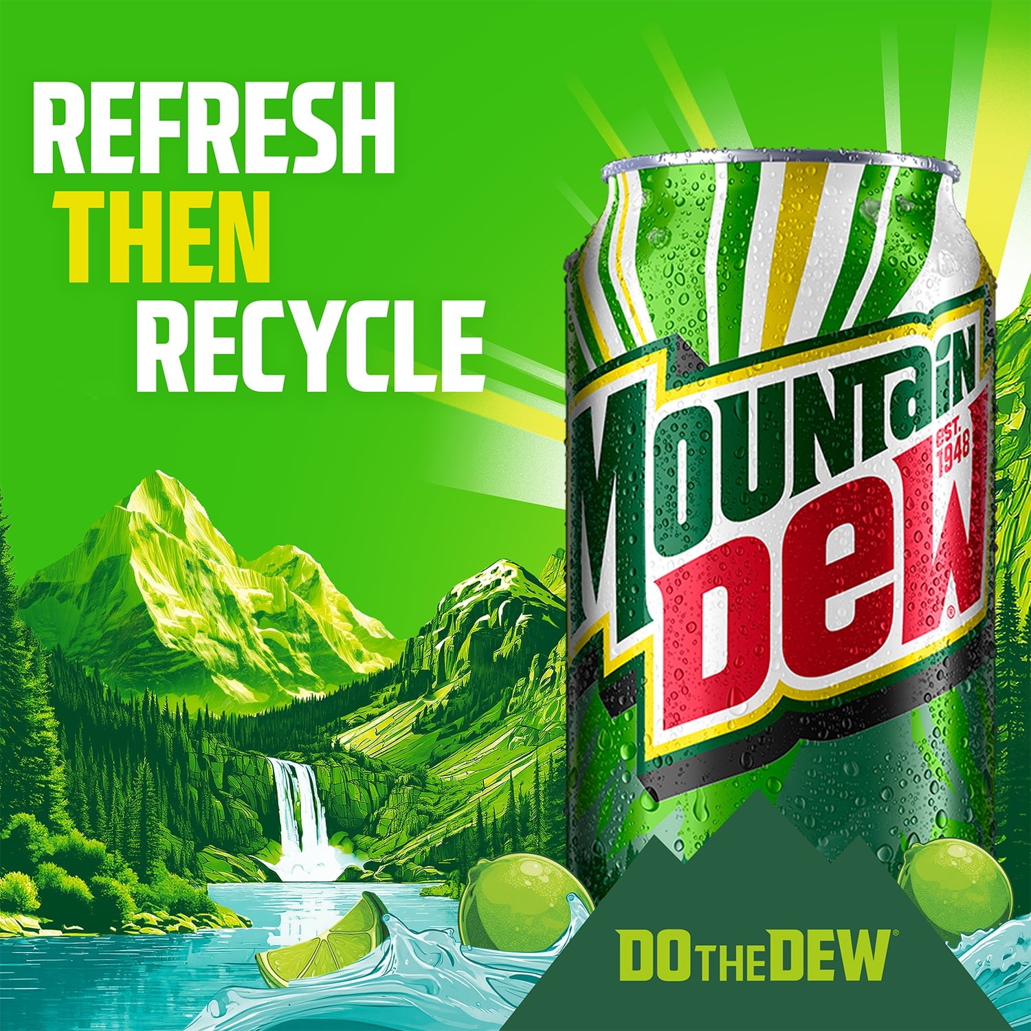 Mountain Dew Citrus Soda, 12 fl oz 24 Pack Cans