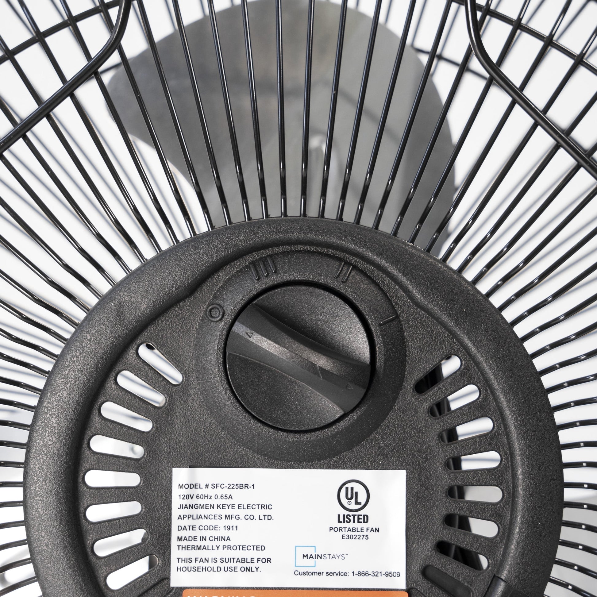 Mainstays 9" 3-Speed High Velocity Wall Mountable Black New Floor Fan