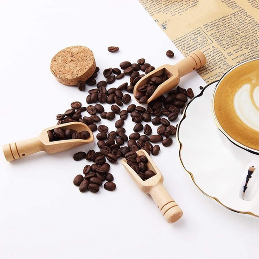 HUNM Mini Wooden Spoons,Mini Wooden Salt Scoop, Small Bath Salt Spoons, Tea Scoop, Salt Sugar Coffee Spoon Kitchen Cooking Tool Z9N5