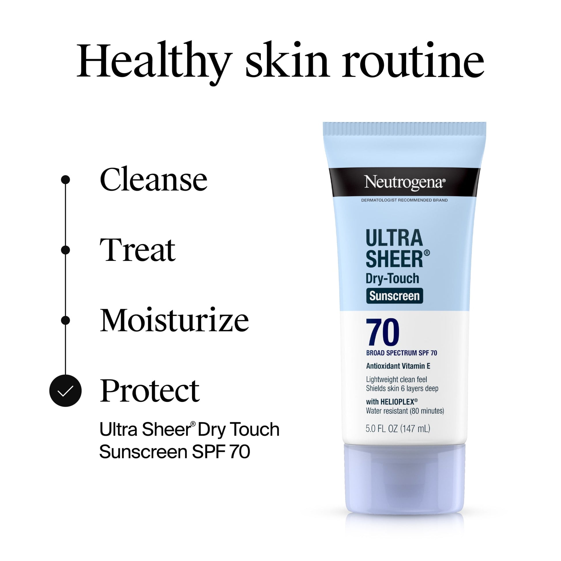 Neutrogena Ultra Sheer Dry-Touch SPF 70 Sunscreen Lotion, 5 fl. oz