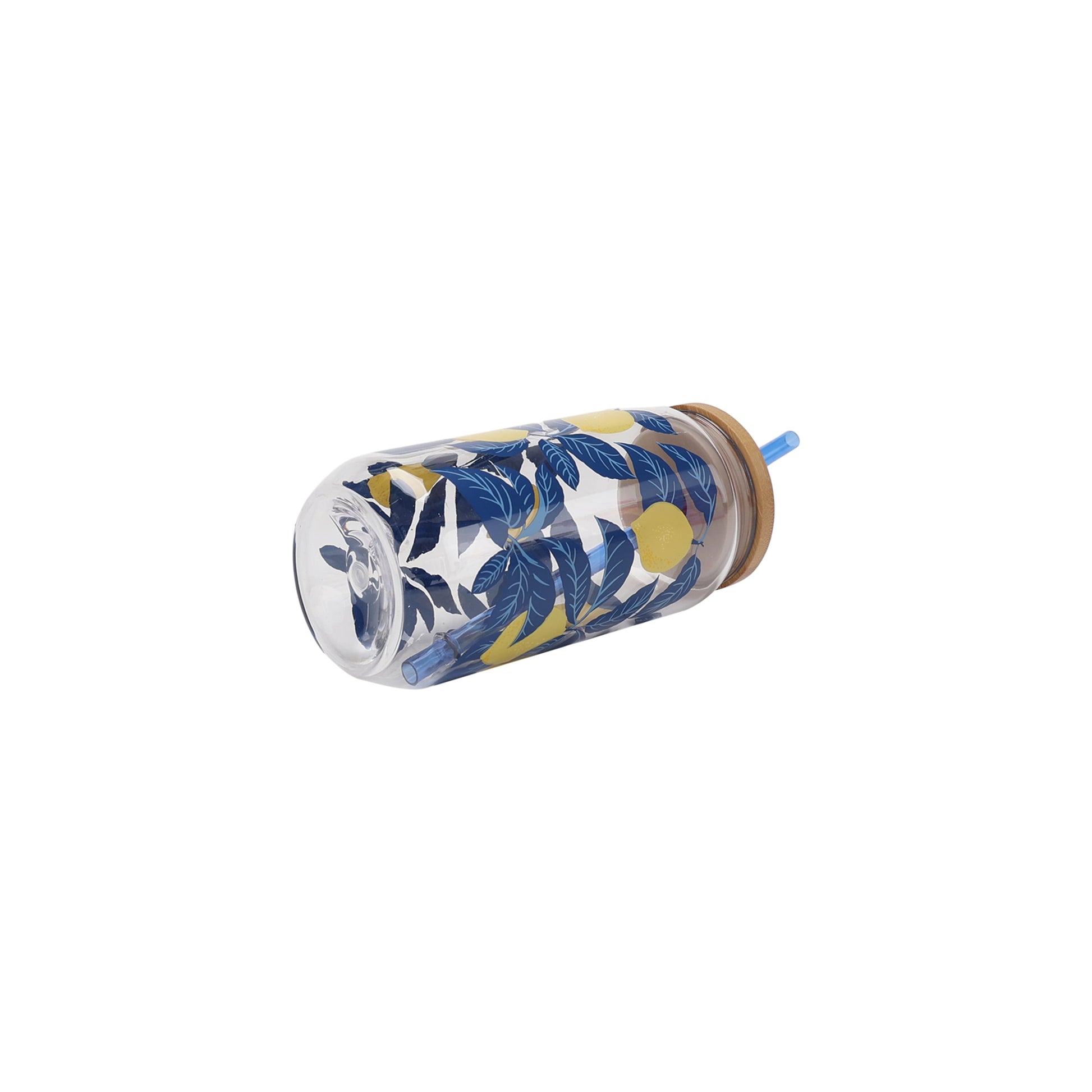 Mainstays by Becky G. & Alejandra 20-Ounce Acrylic Can Shape Tumbler, Lemon & Blue