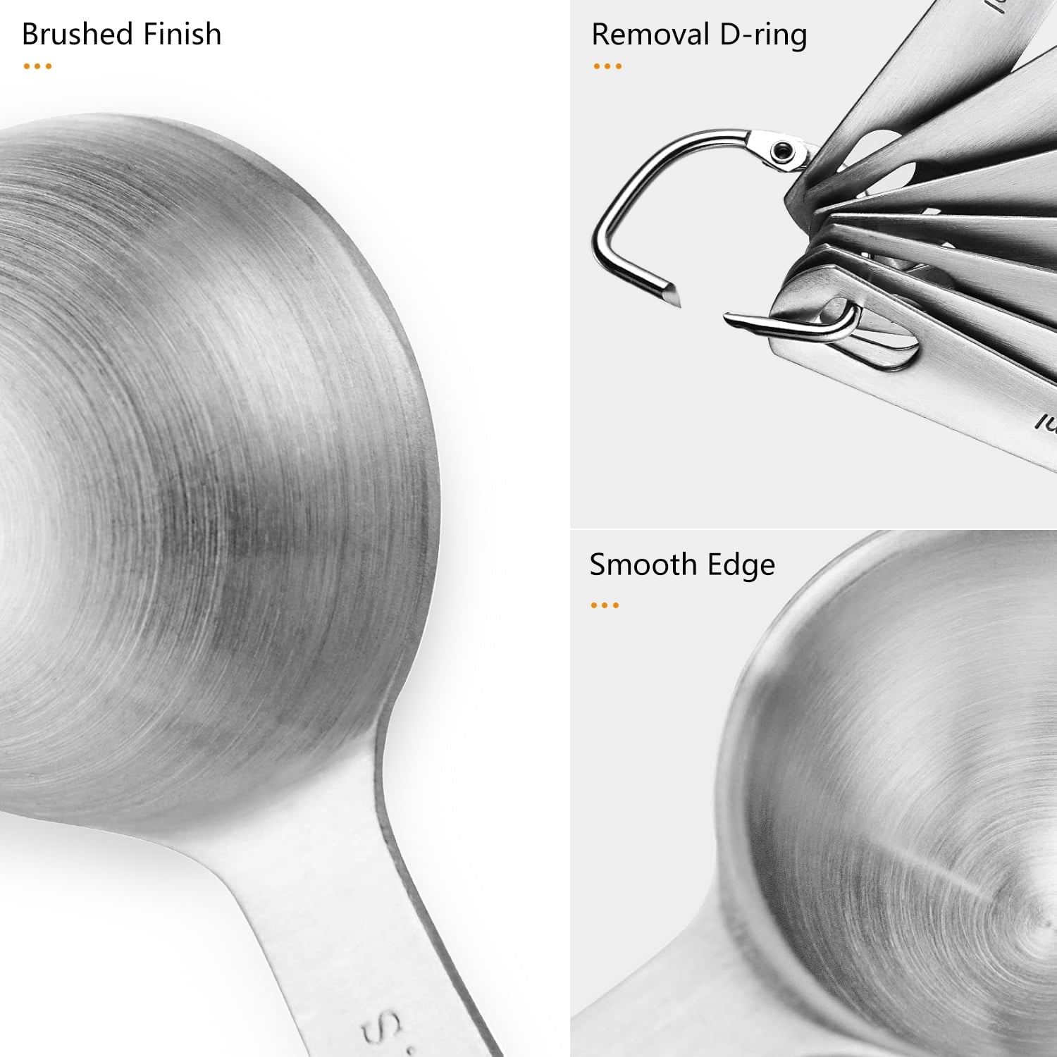 Rirool Stainless Steel Measuring Spoons Set of 9 Piece - Accurate Measurement for Cooking and Baking - Durable and Rust-Resistant Kitchen Tools