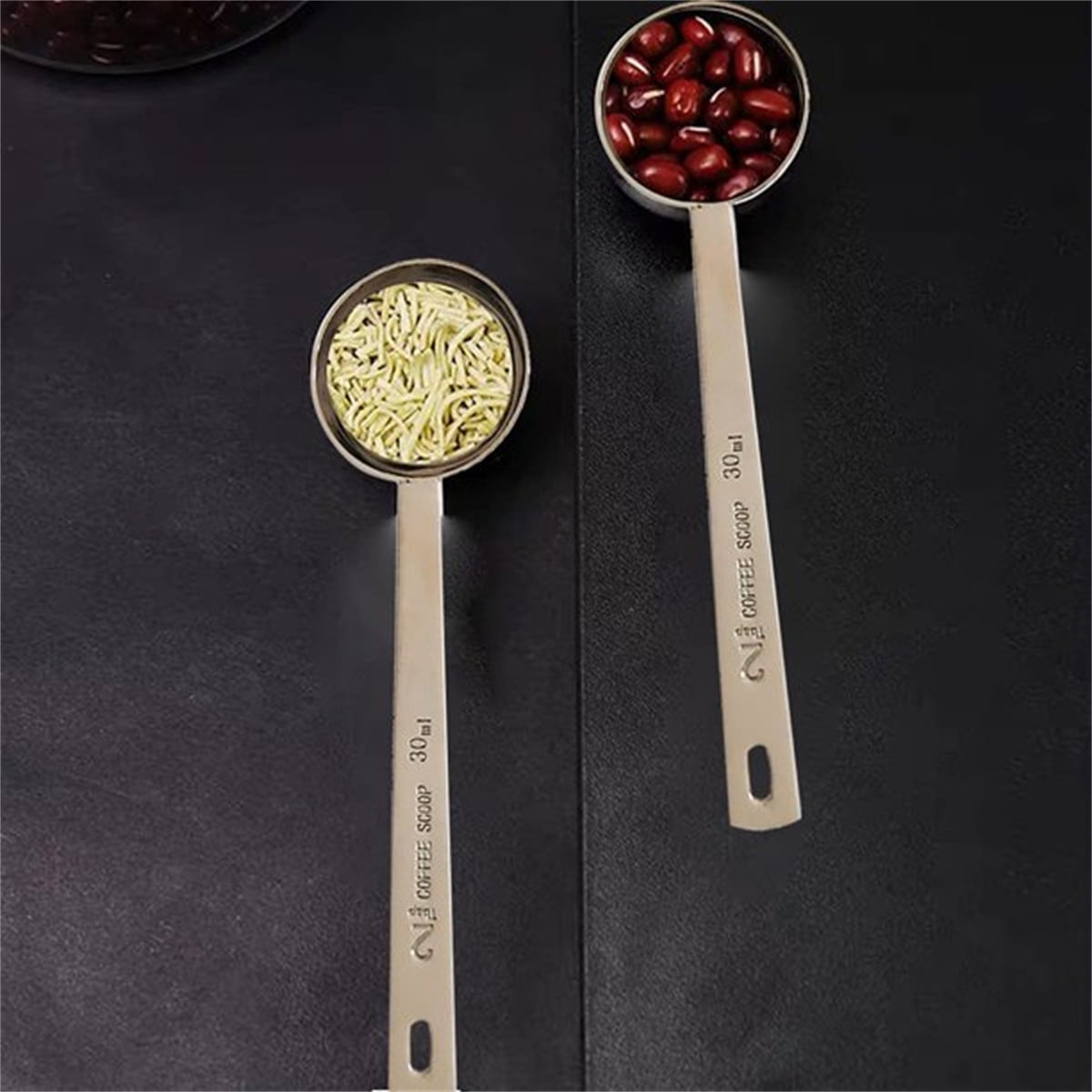 Measuring Coffee Scoop, Casewin Stainless Steel Ground Coffee Tablespoon Measure Spoon for 30ML Tea Spoon Measuring Spoon, 2PCS