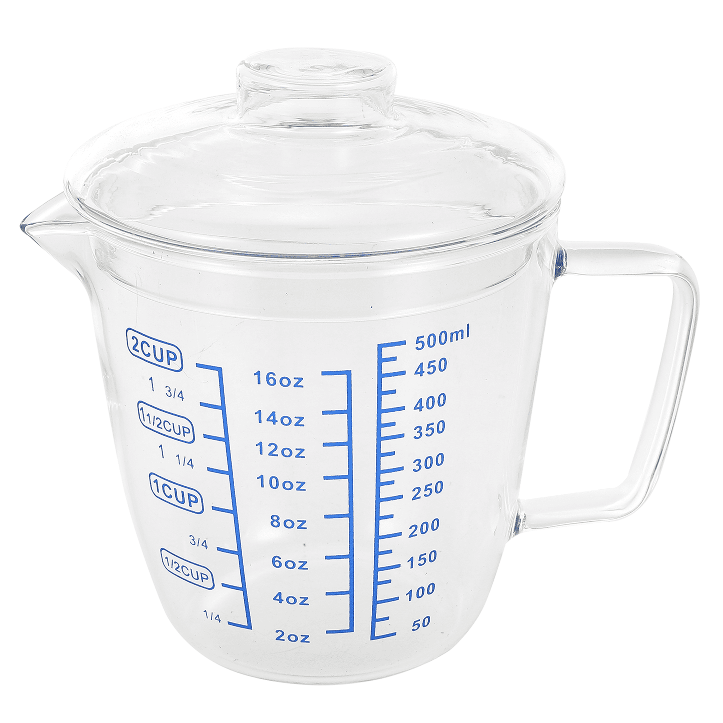 Measuring Cup Beaker Cups Liquid Graduated Mug Mixing Ceramic Jug Lid Scale Pitcher Water Container Marking Scales
