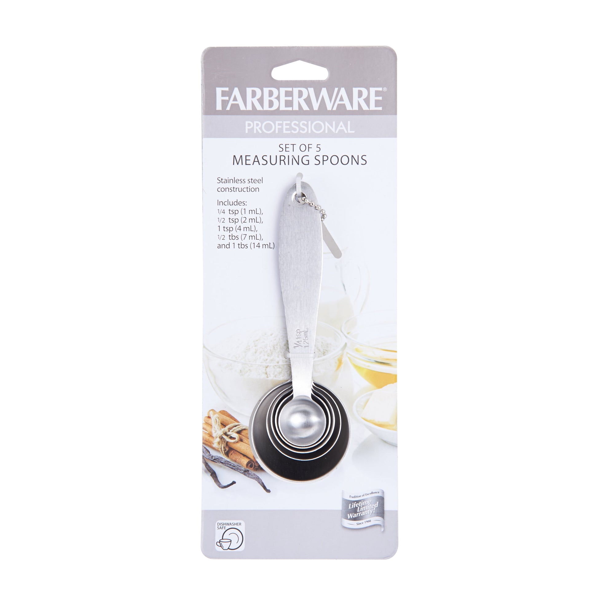 Farberware Professional Set of 5 Stainless Steal Measuring Spoons