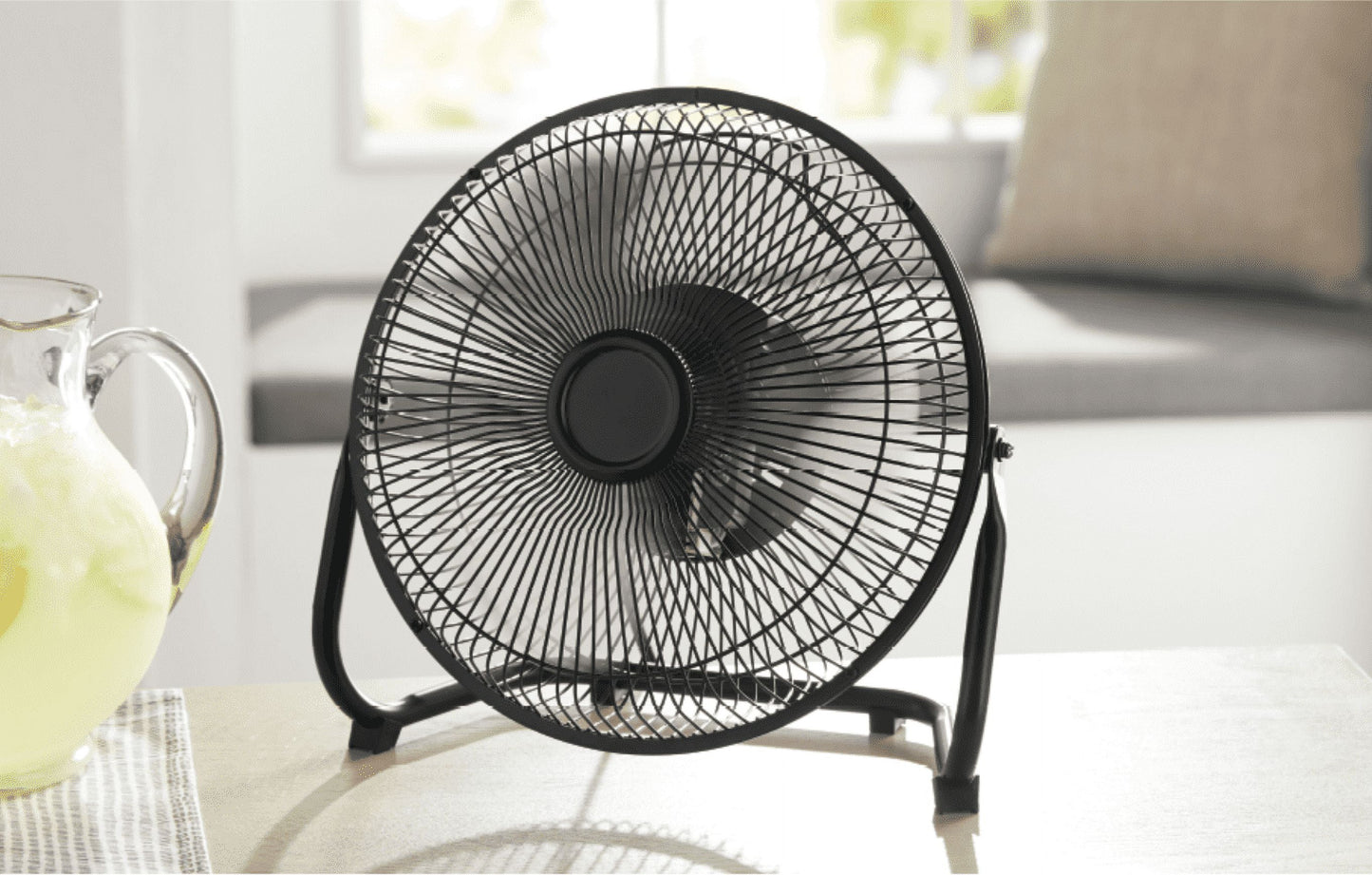 Mainstays 9" 3-Speed High Velocity Wall Mountable Black New Floor Fan