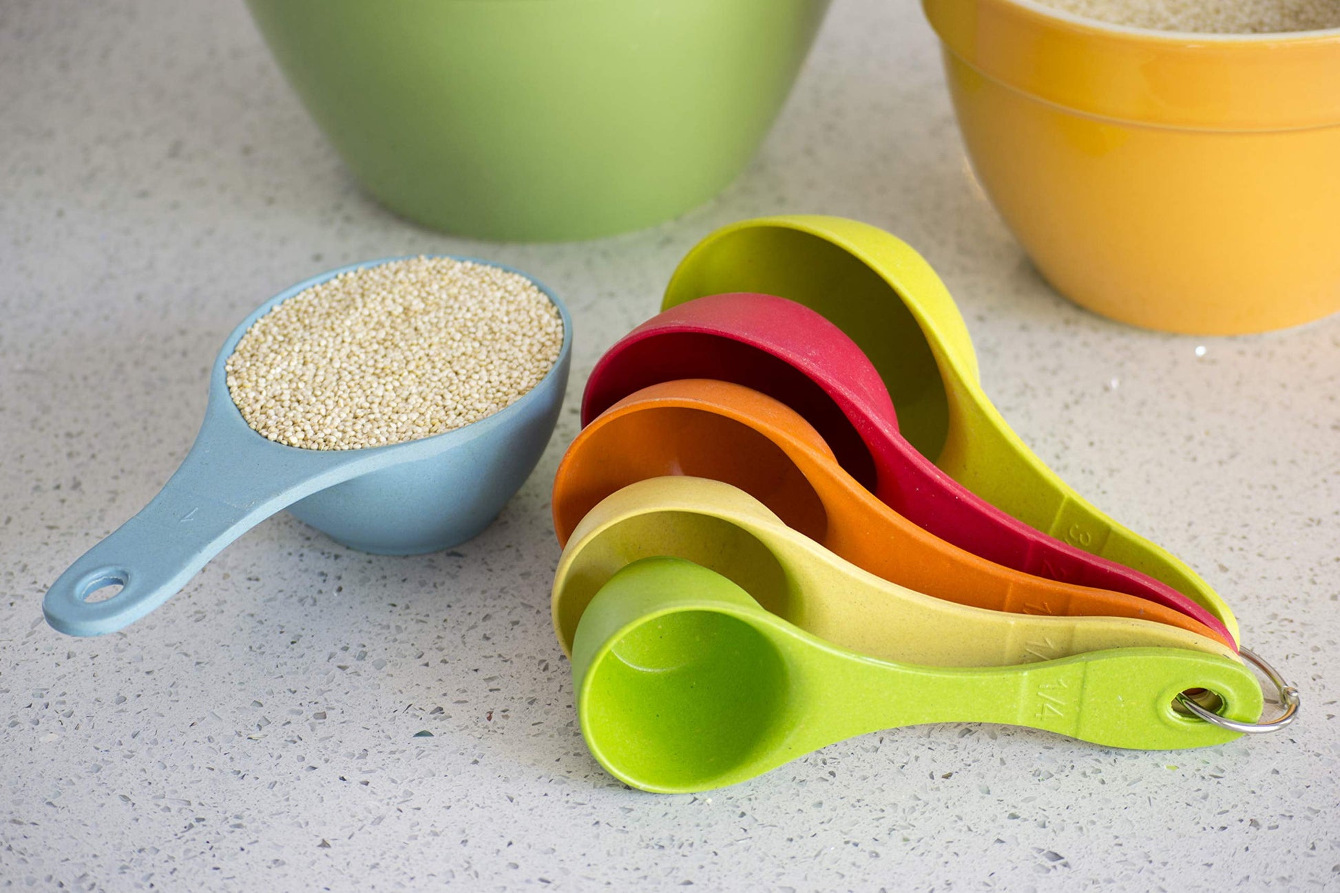 Architec ECUPS6C EcoSmart Purelast, 6 Piece Set, 1/4C, 1/3C, 1/2C, 2/3C, 3/4C, 1C, Measuring Cups, Multicolor