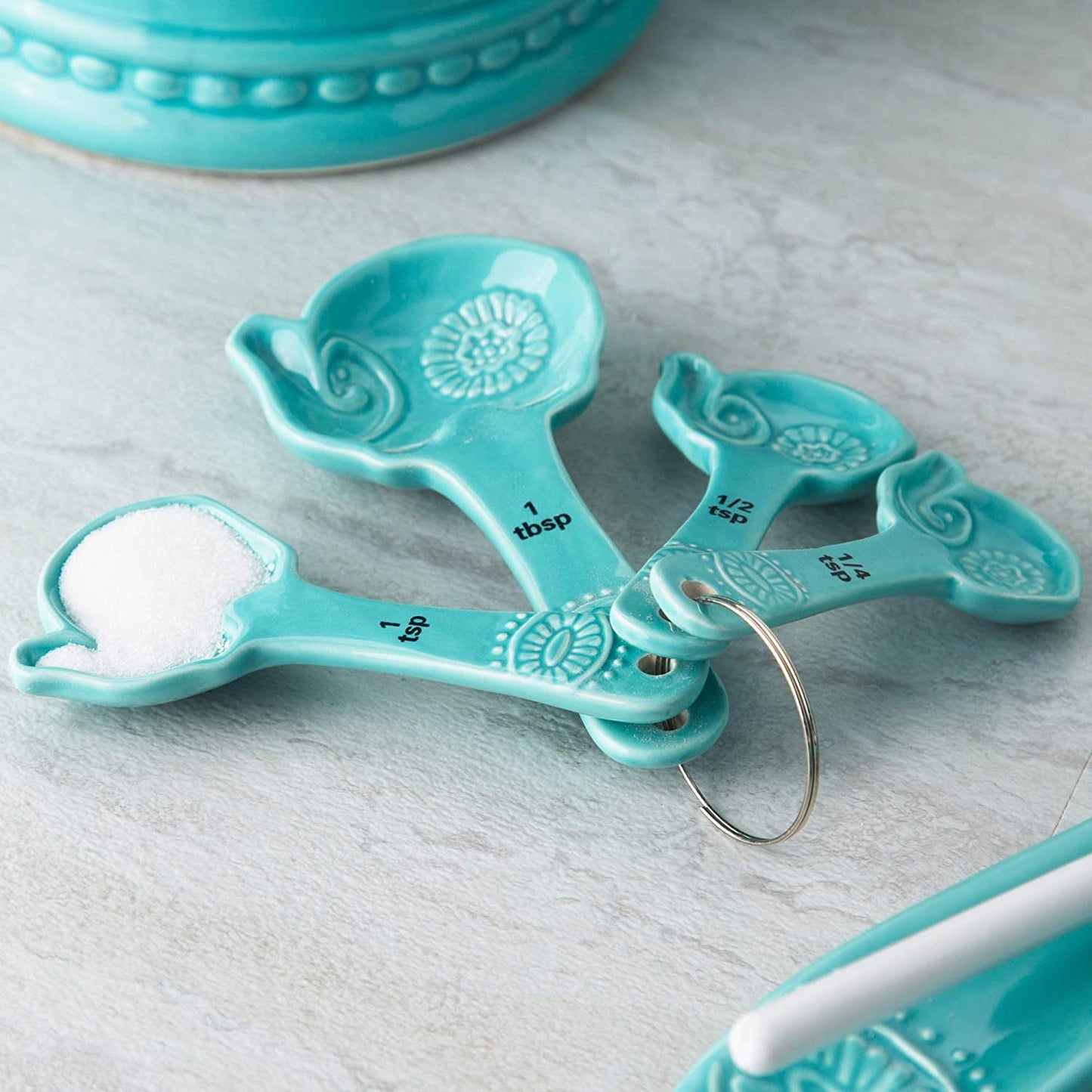Home Essentials Turquoise Elephant Measuring Spoon Set of 4