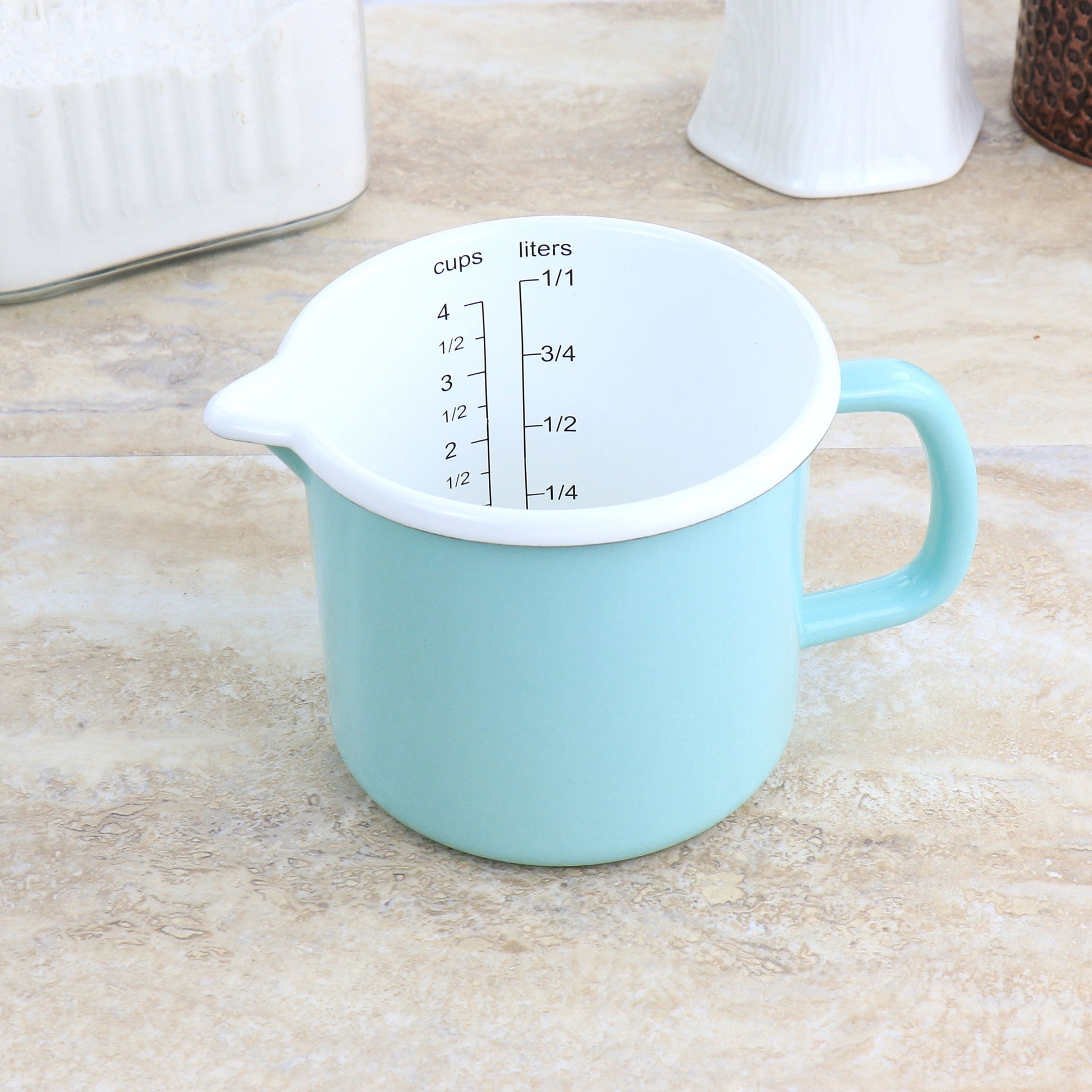 Martha Stewart Everyday Enamel on Steel Measuring Cup in Turquoise