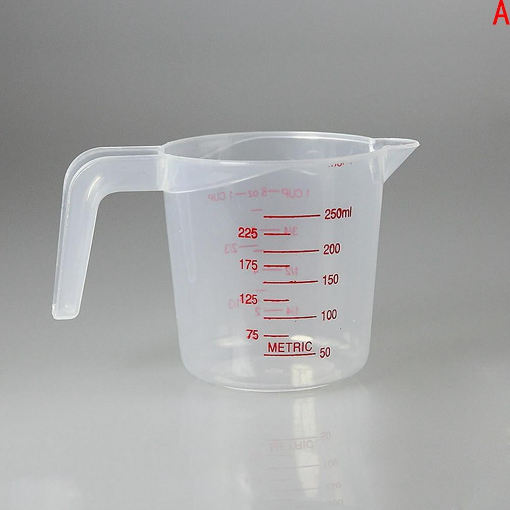 Creative Clear Plastic Liquid Measuring Scale Cup Jug pour F Beaker C6K4 Y6I1