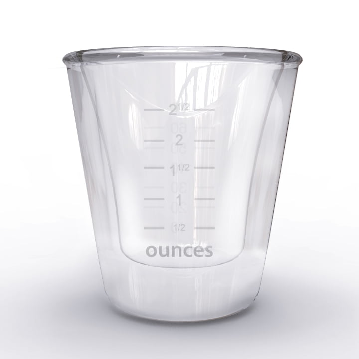 rattleware 3oz Glass, Double Wall, Graduated, 02169