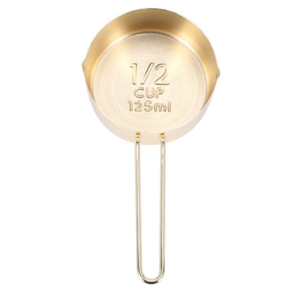 8Pcs Kitchen Stainless Steel Measuring Cups Spoons Engraved Mirror Polished Measurements for Baking Cooking Measuring Dry Liquid Ingredients Mixing Food Processing