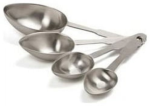Norpro Stainless Steel 4 Pc Measuring Cup Scoop Shaped Set Metric Equivalents