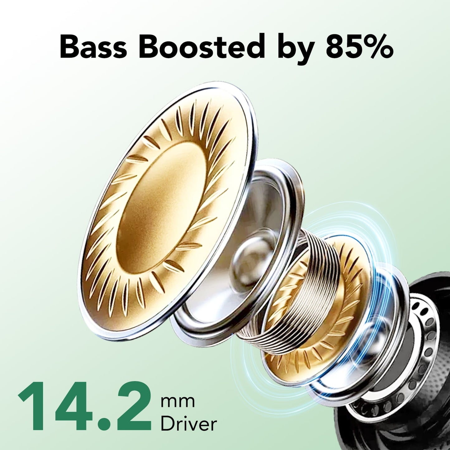 Wireless Earbuds Bluetooth Headphone 60H Deep Bass Loud Sound with 4 Mic Clear Call Ear Buds Noise Cancelling IP7 in-Ear Headphones with Wireless Charging Case Compatible for iPhone Android, Black