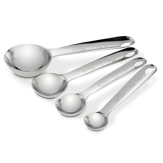 All-Clad Stainless Steel Measuring Spoon Set, 4-Piece, Silver