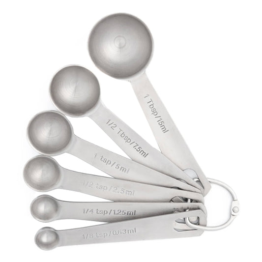 Better Houseware Stainless Steel Measuring Spoon 6 Piece Set, 83105