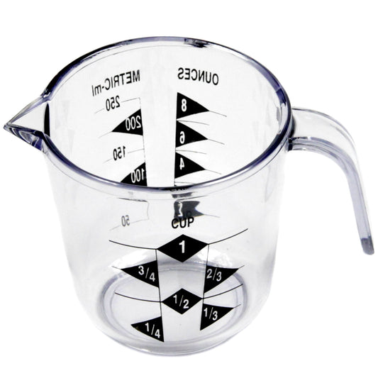 Chef Craft Select Plastic Measuring Cup, 1 Cup Capacity, Clear