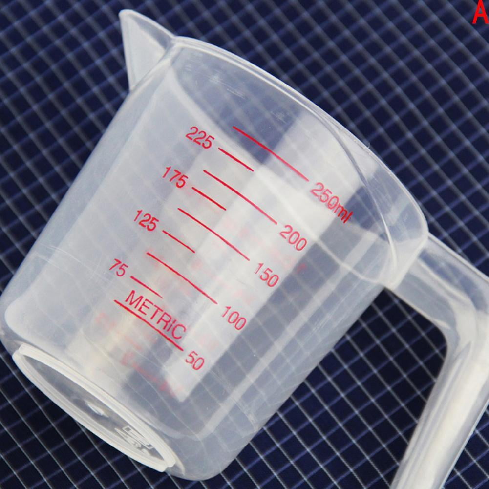 Creative Clear Plastic Liquid Measuring Scale Cup Jug pour F Beaker C6K4 Y6I1