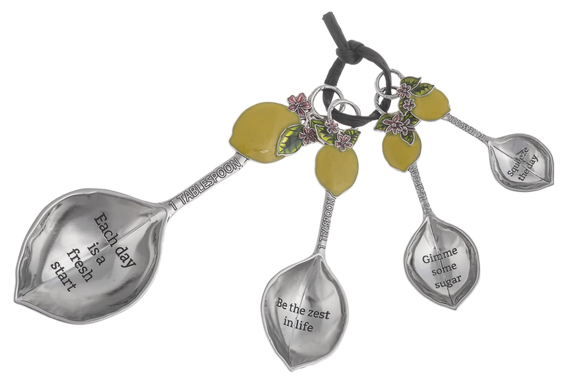 Ganz 4-Piece Measuring Spoons Set, Zesty Lemons
